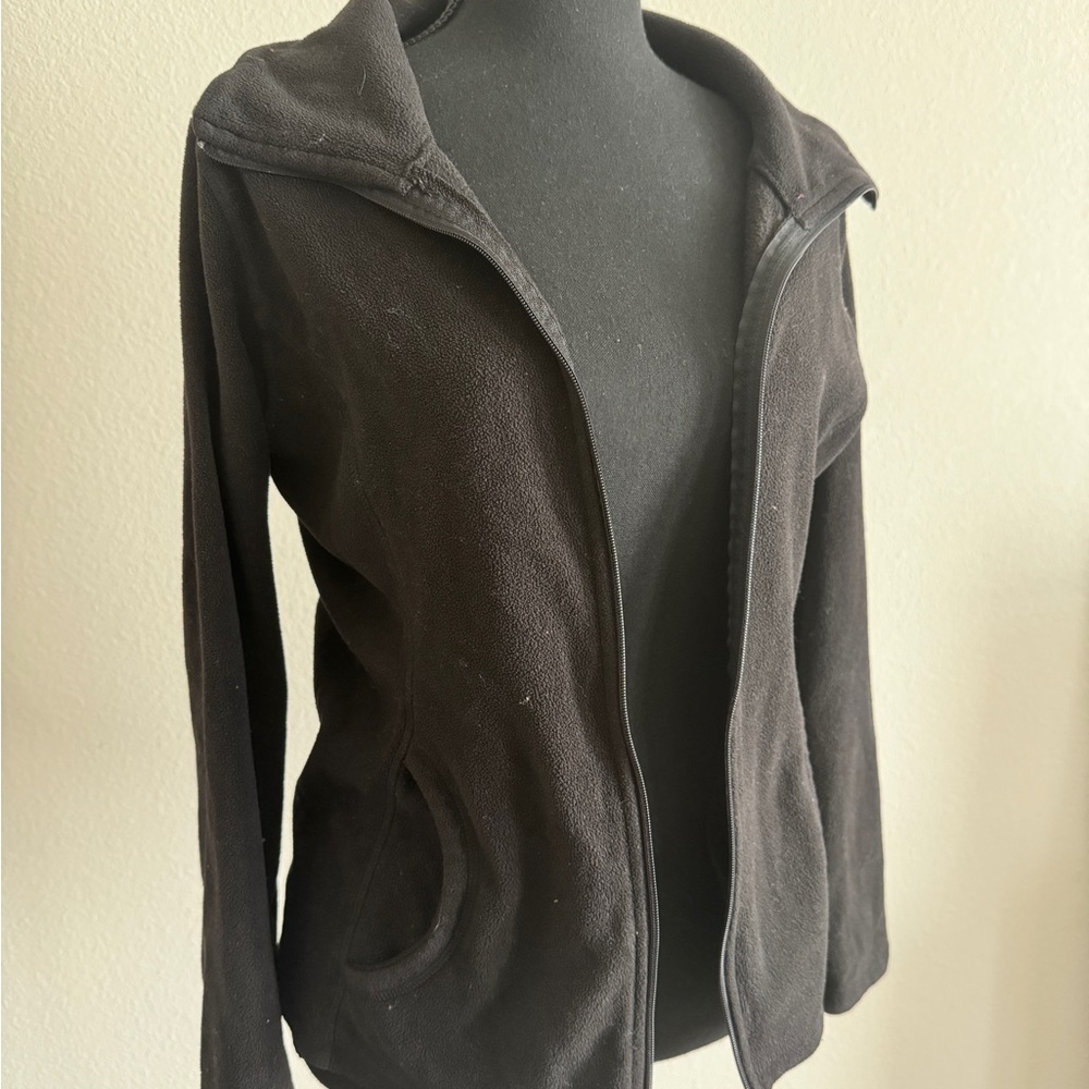 Old Navy Women's black fleece Utility Jacket
